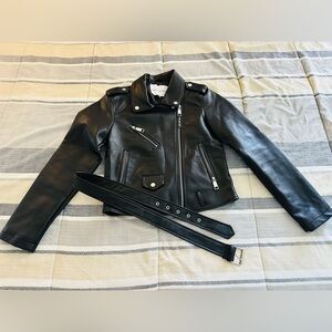 Rebecca Minkoff - Moto /Biker PU leather jacket.